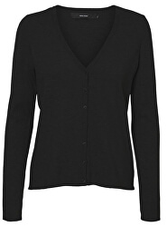 Damenpullover VMHAPPY BASIC LS V-AUSSCHNITT CARDIGAN NOOS Black