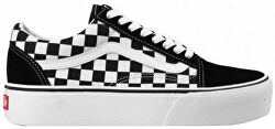 Teniși pentru femei UA Old Skool Platform Checkerboard Blk/Tr Wht
