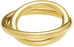 Anello in acciaio placcato in oro Continue KJ0EJR1001
