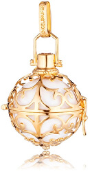 Pandantiv de aur placat cu aur, clopot Angel cu clopot alb ER-01-G