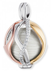 Angel Pendant Argint Trinity cu zirconi și clopot alb ER-20-PAR-XS-TZ