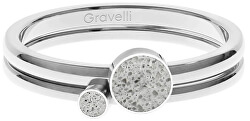 Set der Edelstahlringe mit dem Beton Double Dot GJRWSSG108