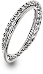 Luxusný strieborný prsteň s pravým diamantom Jasmine DR210