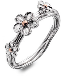 Stříbrný květinový prsten Forget me not DR214