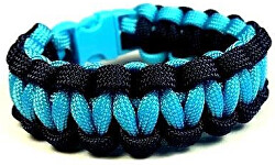 Paracord náramek Solomon Černá-Modrá
