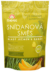 BIO Raňajková zmes Mladý jačmeň, banán, naklíčené pohánka