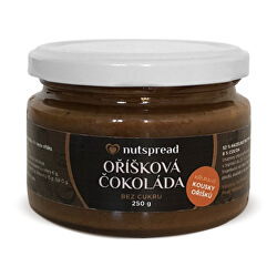 Oriešková čokoláda - lieskovoorieškové maslo s kešu, kakaom a kúsky orieškov Nutspread